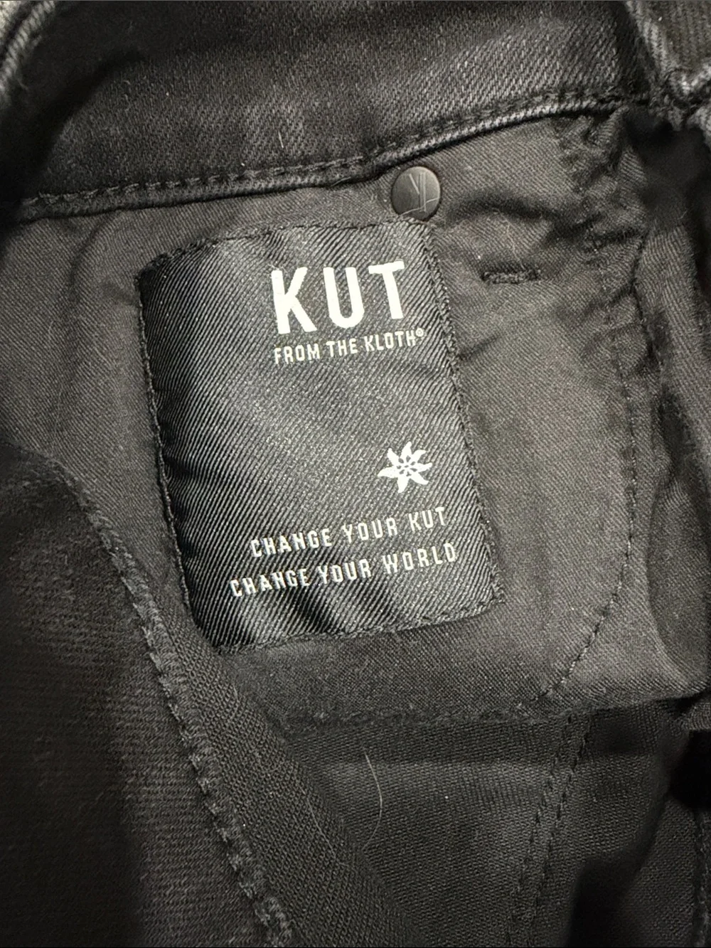 Kut from the Kloth Dark Chacoral ANA High-Rise Fab Ab Flare Jeans